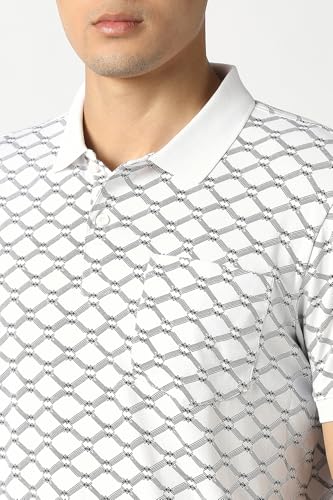 White Van Heusen men's long-sleeve T-shirt with a classic fit, displayed flat on a white background.