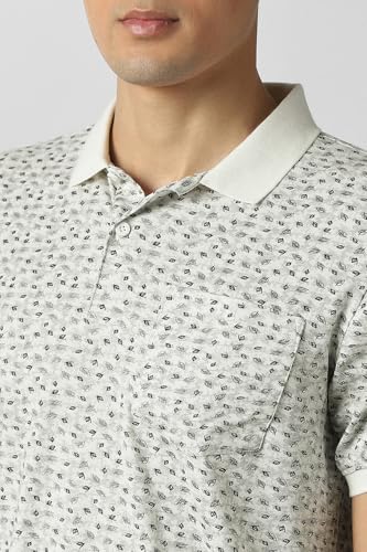 Van Heusen Men's Regular T-Shirt (VHKWWRGFG49806_Grey