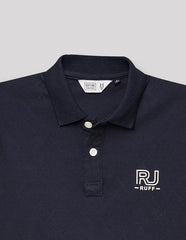 RUFF Boys Navy Blue Textured Polo T-Shirt | Half Sleeves | Casual Wear
