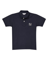 RUFF Boys Navy Blue Textured Polo T-Shirt | Half Sleeves | Casual Wear