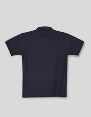 RUFF Boys Navy Blue Textured Polo T-Shirt | Half Sleeves | Casual Wear