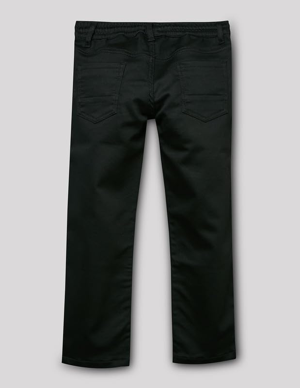 RUFF Solid Cotton Poly Jeans | Full Length | Round Elastic | Regular Fit | Casual Wear Black