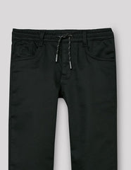 RUFF Solid Cotton Poly Jeans | Full Length | Round Elastic | Regular Fit | Casual Wear Black