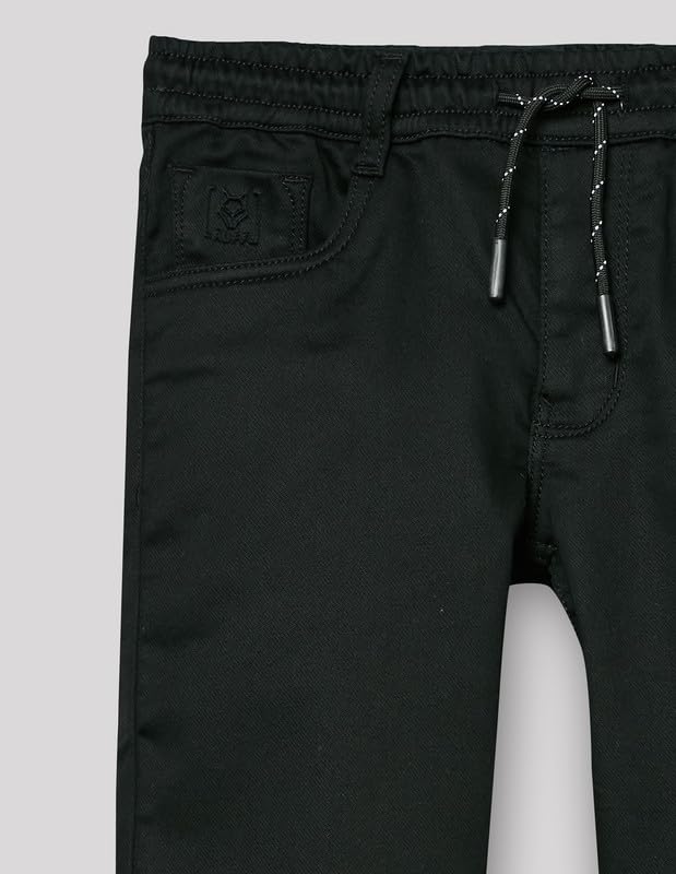 RUFF Solid Cotton Poly Jeans | Full Length | Round Elastic | Regular Fit | Casual Wear Black