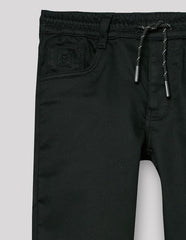 RUFF Solid Cotton Poly Jeans | Full Length | Round Elastic | Regular Fit | Casual Wear Black
