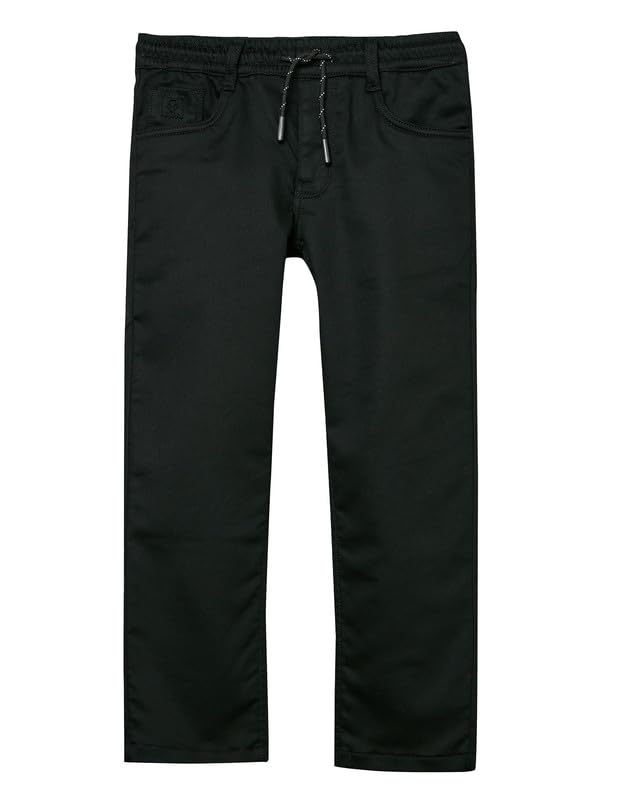 RUFF Solid Cotton Poly Jeans | Full Length | Round Elastic | Regular Fit | Casual Wear Black