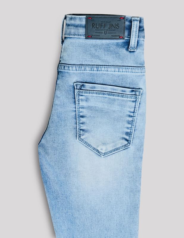 RUFF Solid Cotton Poly Jeans | Full Length | Fixed Waist | Regular Fit | Casual Wear Stone