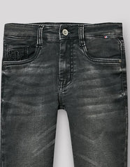RUFF Solid Cotton Poly Jeans | Full Length | Fixed Waist | Regular Fit | Casual Wear Black