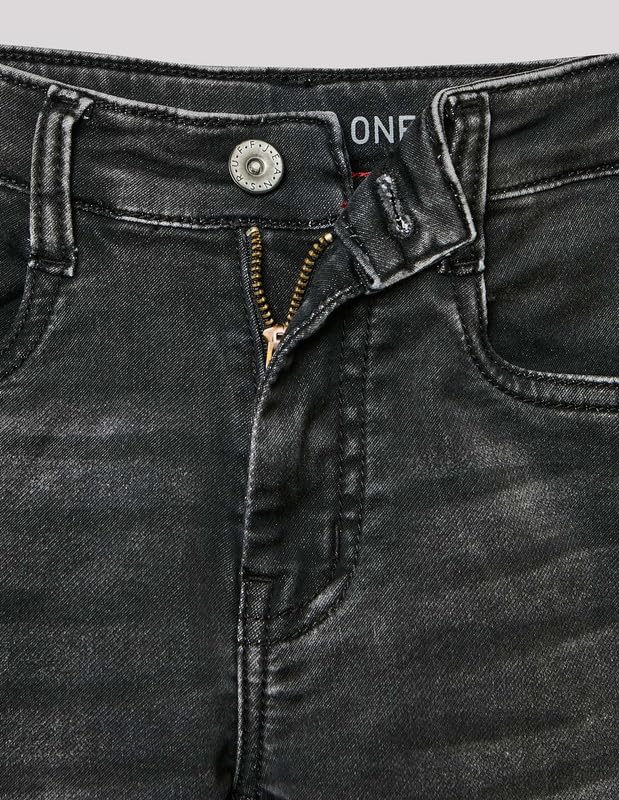 RUFF Solid Cotton Poly Jeans | Full Length | Fixed Waist | Regular Fit | Casual Wear Black