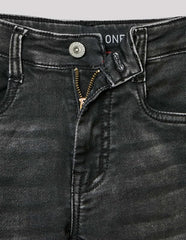 RUFF Solid Cotton Poly Jeans | Full Length | Fixed Waist | Regular Fit | Casual Wear Black