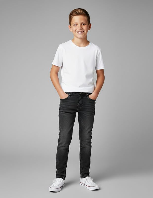 RUFF Solid Cotton Poly Jeans | Full Length | Fixed Waist | Regular Fit | Casual Wear Black