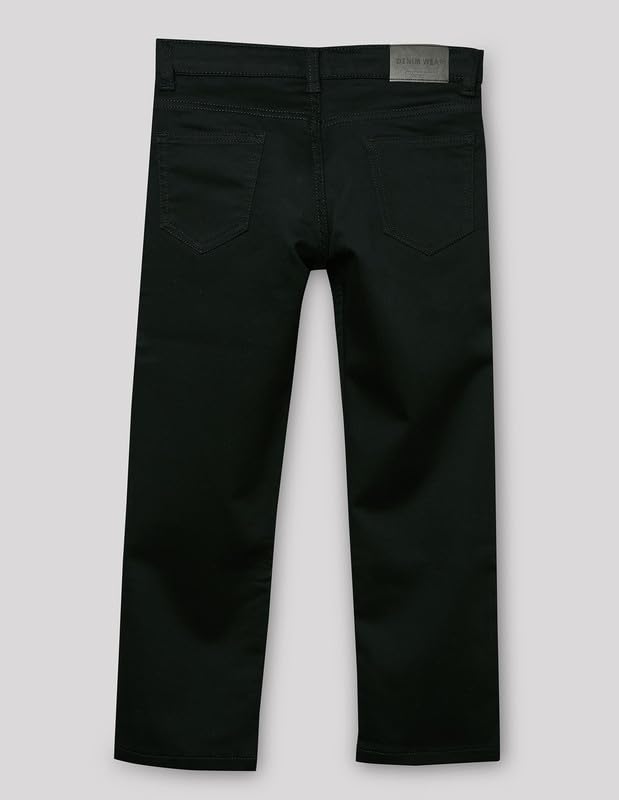 RUFF Solid Cotton Poly Jeans | Full Length | Fixed Waist | Regular Fit | Casual Wear Black