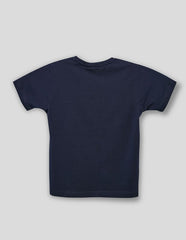 RUFF Printed Cotton T-Shirt | Round Neck | Half Sleeves | Regular Fit | Casual Wear Navy