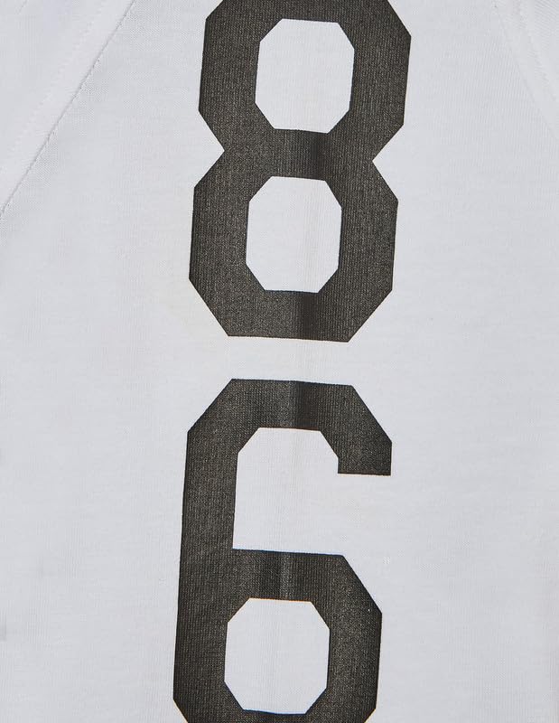 RUFF Printed Cotton T-Shirt | Round Neck | Half Sleeves | Regular Fit | Casual Wear White