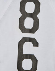 RUFF Printed Cotton T-Shirt | Round Neck | Half Sleeves | Regular Fit | Casual Wear White