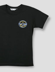 RUFF Printed Cotton T-Shirt | Round Neck | Half Sleeves | Regular Fit | Casual Wear Black