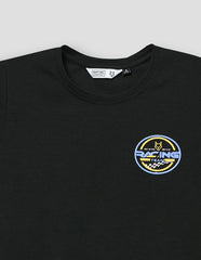 RUFF Printed Cotton T-Shirt | Round Neck | Half Sleeves | Regular Fit | Casual Wear Black