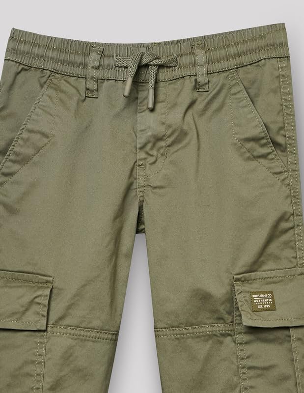 RUFF Solid Cotton Trouser | Full Length | Round Elastic | Regular Fit | Casual Wear Olive
