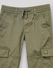 RUFF Solid Cotton Trouser | Full Length | Round Elastic | Regular Fit | Casual Wear Olive