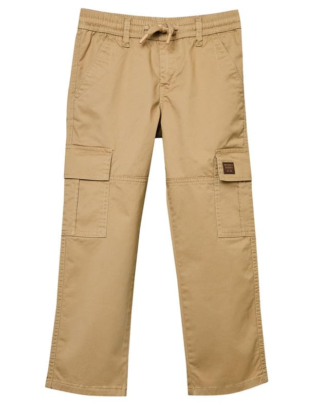 RUFF Solid Cotton Trouser | Full Length | Round Elastic | Regular Fit | Casual Wear Khaki
