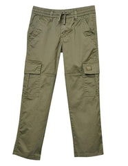 RUFF Solid Cotton Trouser | Full Length | Round Elastic | Regular Fit | Casual Wear Olive