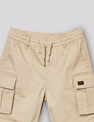RUFF Solid Cotton Shorts | Knee Length | Round Elastic | Regular Fit | Casual Wear