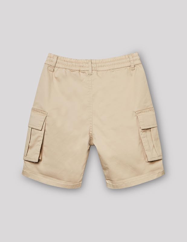 RUFF Solid Cotton Shorts | Knee Length | Round Elastic | Regular Fit | Casual Wear