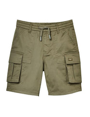 RUFF Solid Cotton Shorts | Knee Length | Round Elastic | Regular Fit | Casual Wear Olive