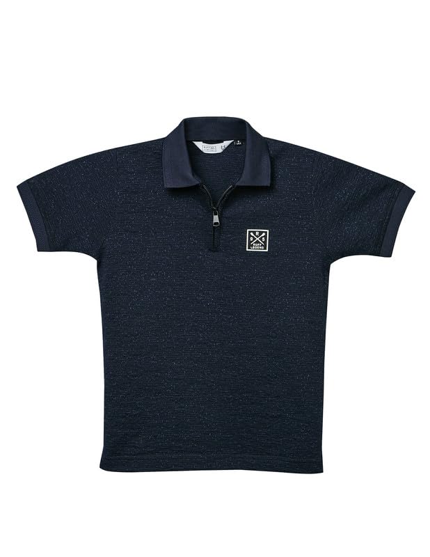 RUFF Boys Indigo Zip Collar Polo T-Shirt | Half Sleeves | Casual Wear
