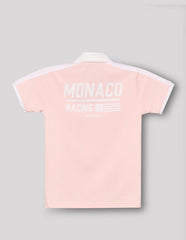 RUFF Boys Pink Zip Collar Polo T-Shirt | Half Sleeves | Casual Wear