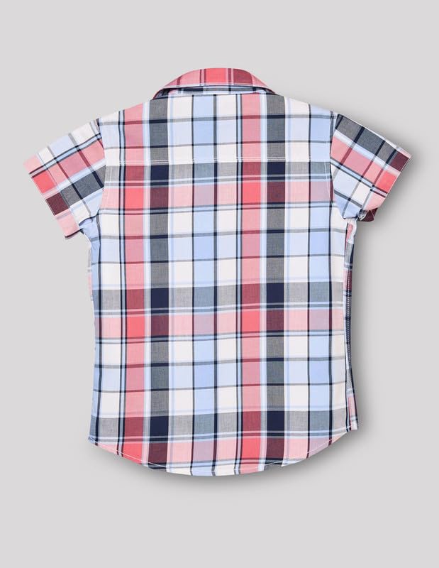 RUFF Casual Blue Checks Shirt with Sleeveless T-Shirt | Half Sleeves | Casual Wear