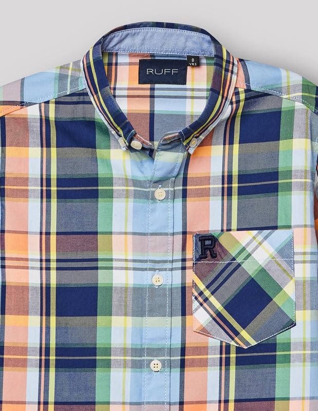 RUFF Casual Blue Checks Shirt with Button Down Collar | Full Sleeves | Casual Wear