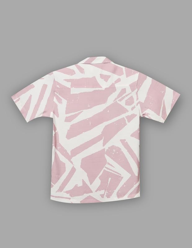 RUFF Onion Pink Soft Fabric Printed Shirt | Half Sleeves | Casual Wear