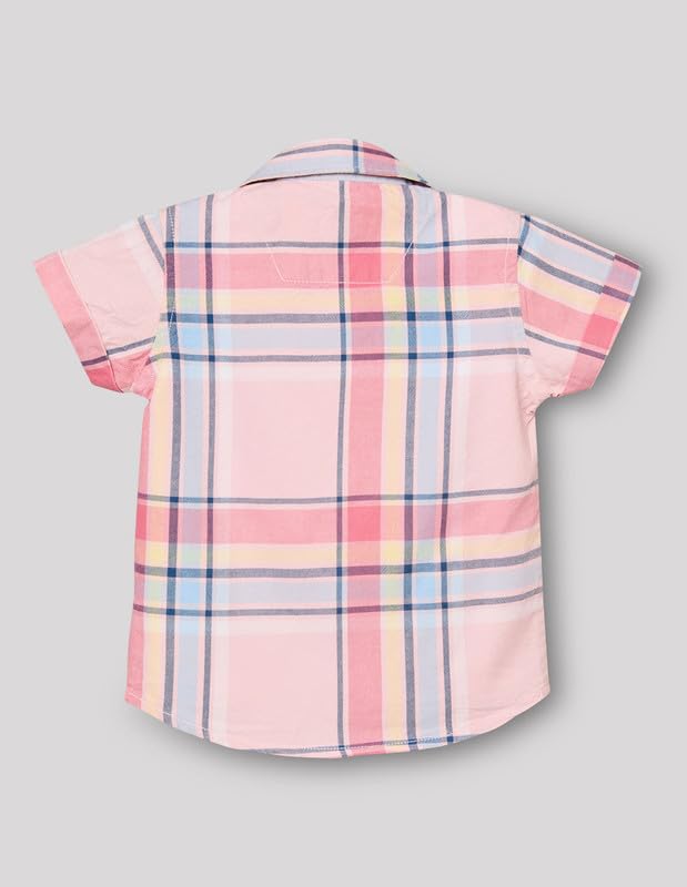 RUFF Casual Pink Checks Shirt with Sleeveless T-Shirt | Half Sleeves | Casual Wear