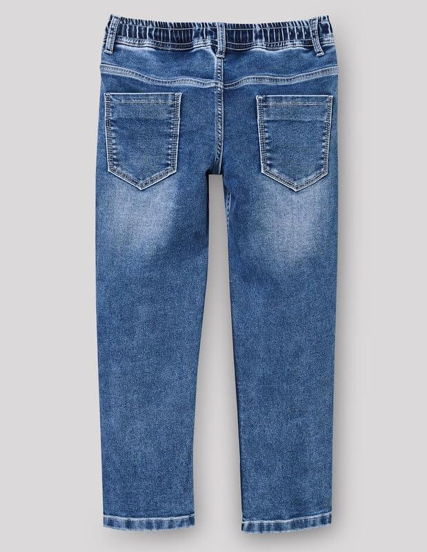 RUFF Boys Blue Elastic Waist Denim Jeans | Full Length | Casual Wear