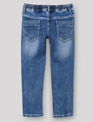 RUFF Boys Blue Elastic Waist Denim Jeans | Full Length | Casual Wear
