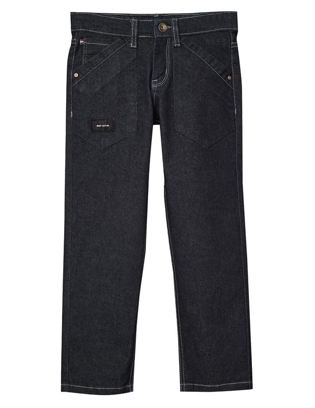 RUFF Boys Dark Blue Raw Denim Jeans | Full Length | Casual Wear