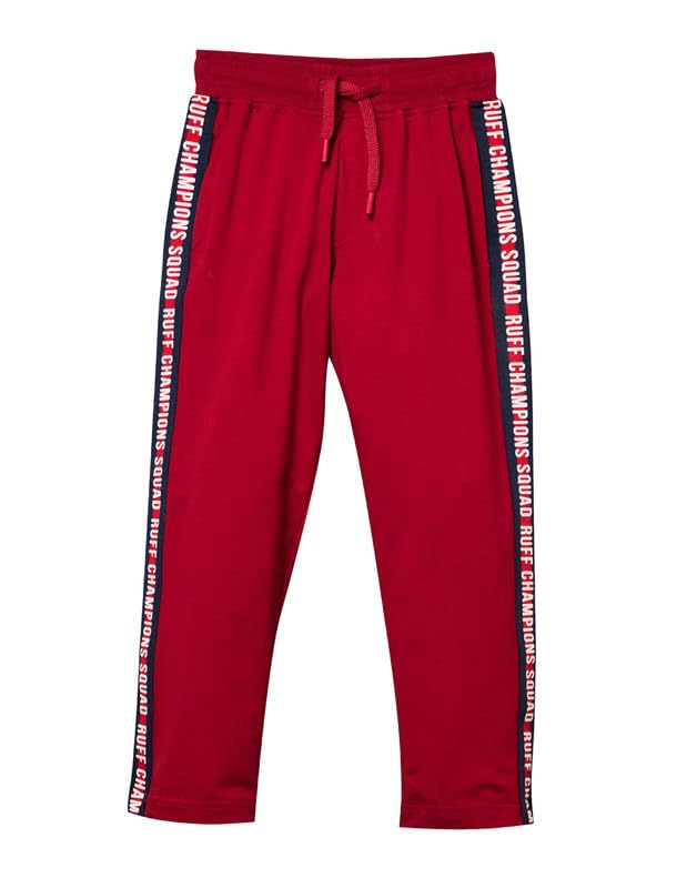 RUFF Maroon Red Knitted Straight Fit Fashion Jogger Pants | Full Length | Casual Wear