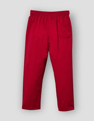 RUFF Maroon Red Knitted Straight Fit Fashion Jogger Pants | Full Length | Casual Wear