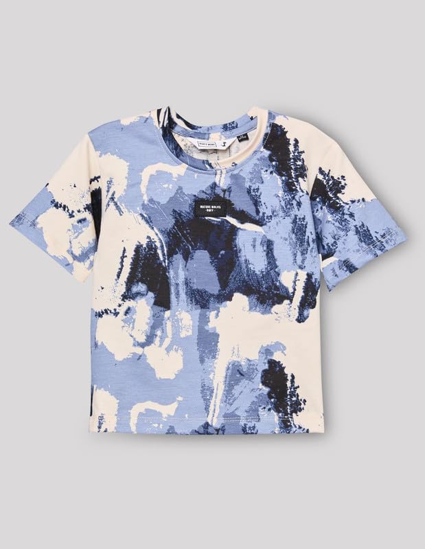 RUFF Blue All Over Printed Co-Ord Set | Half Sleeves | Casual Wear