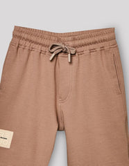 RUFF Fawn Cotton Ribbed Textured Bermuda | Above Knee | Casual Wear