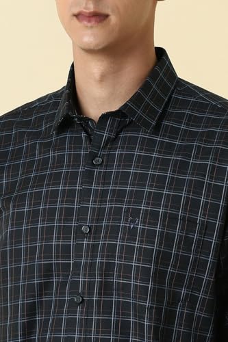 Men Black Check Full Sleeves Formal Shirt