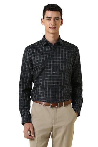 Men Black Check Full Sleeves Formal Shirt