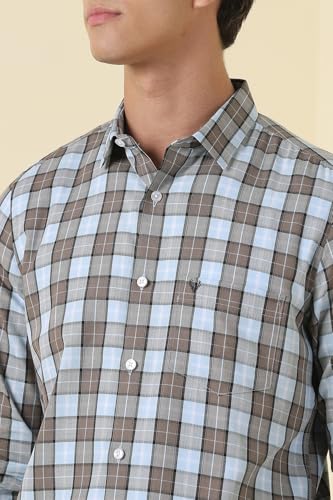 Men Light Blue Slim Fit Check Full Sleeves Casual Shirt