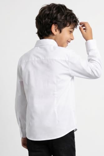 Allen Solly Boys White Solid Party Shirt
