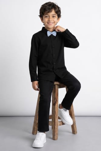 Allen Solly Boys Black Solid Party Shirt