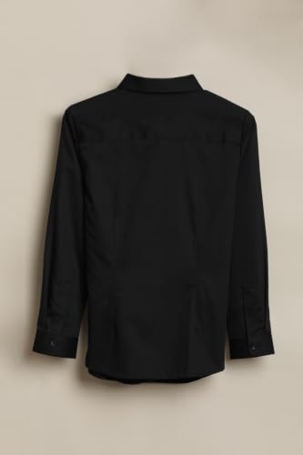Allen Solly Boys Black Solid Party Shirt
