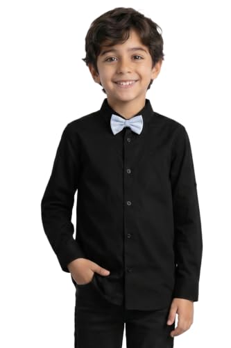 Allen Solly Boys Black Solid Party Shirt