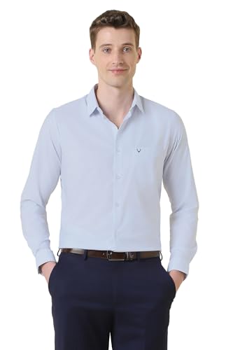 Men Light Blue Check Full Sleeves Formal Shirt