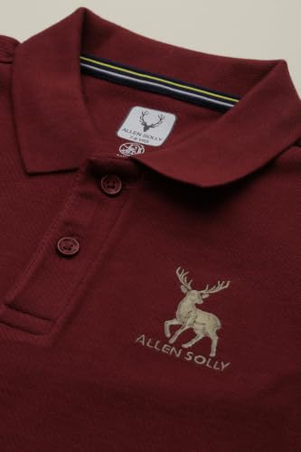 Allen Solly Boys Maroon Embroidered Polo Neck T-Shirt
